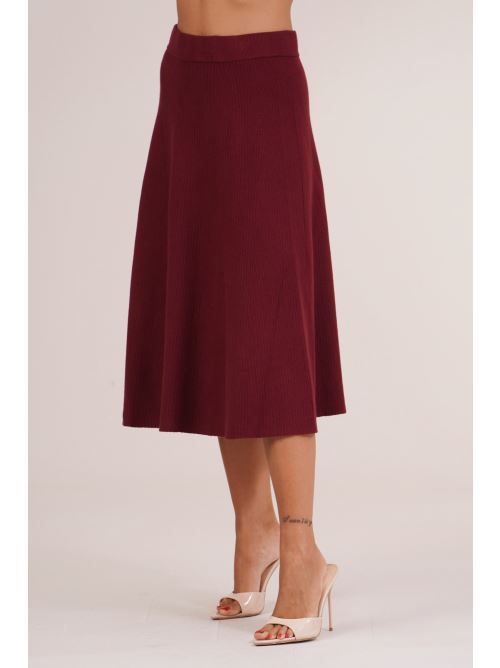Gonna in viscosa elastica GM by Gai Mattiolo | GM4314BURGUNDY